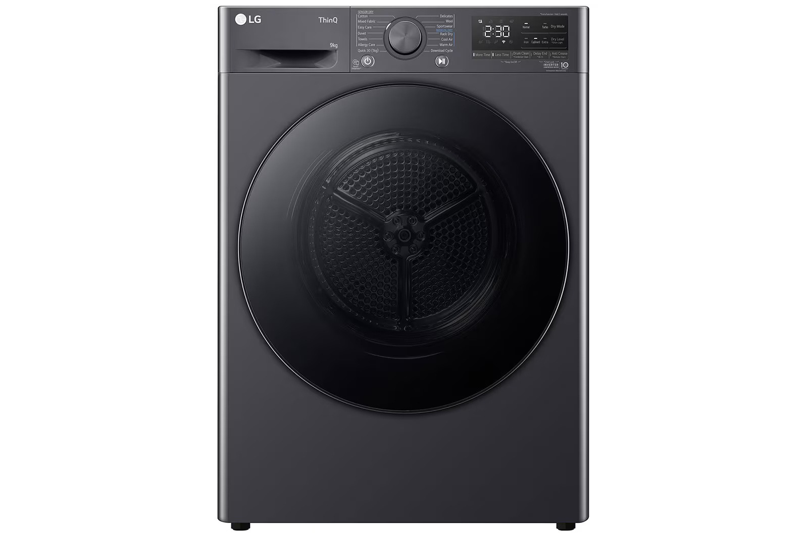 Lg FDV709GN DUAL Inverter Heat Pump™ 9kg Tumble Dryer - Grey