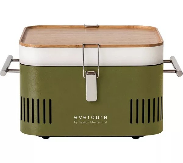 Everdure HBCUBEKGB Cube Charcoal Portable BBQ - Khaki 