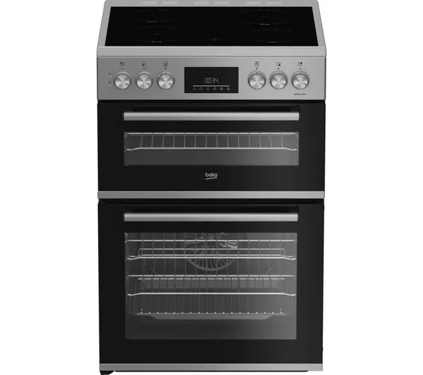 Beko FDC6731S 60cm Double Oven Electric Cooker - Silver
