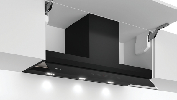 Neff D95XAM2S0B 90cm Integrated Design Hood - Black/Glass 
