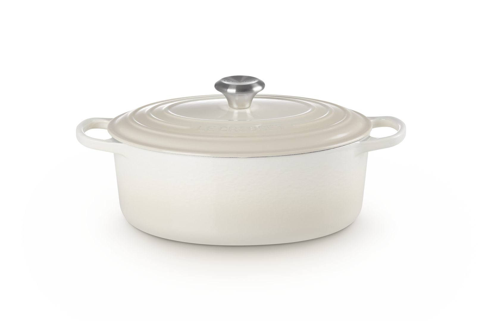 Le Creuset 21178297164430 Signature Cast Iron Oval Casserole 29cm Meringue