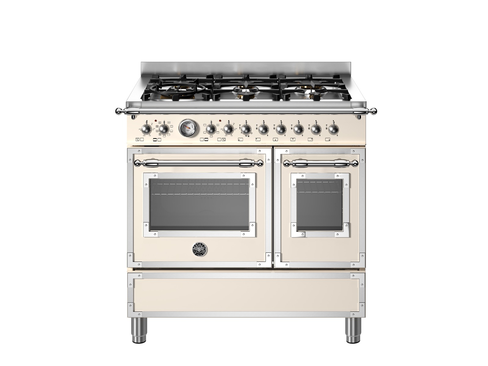 Bertazonni HER96L2EAVT Heritage Series 90cm Dual Fuel Range Cooker - Ivory *Display Model*