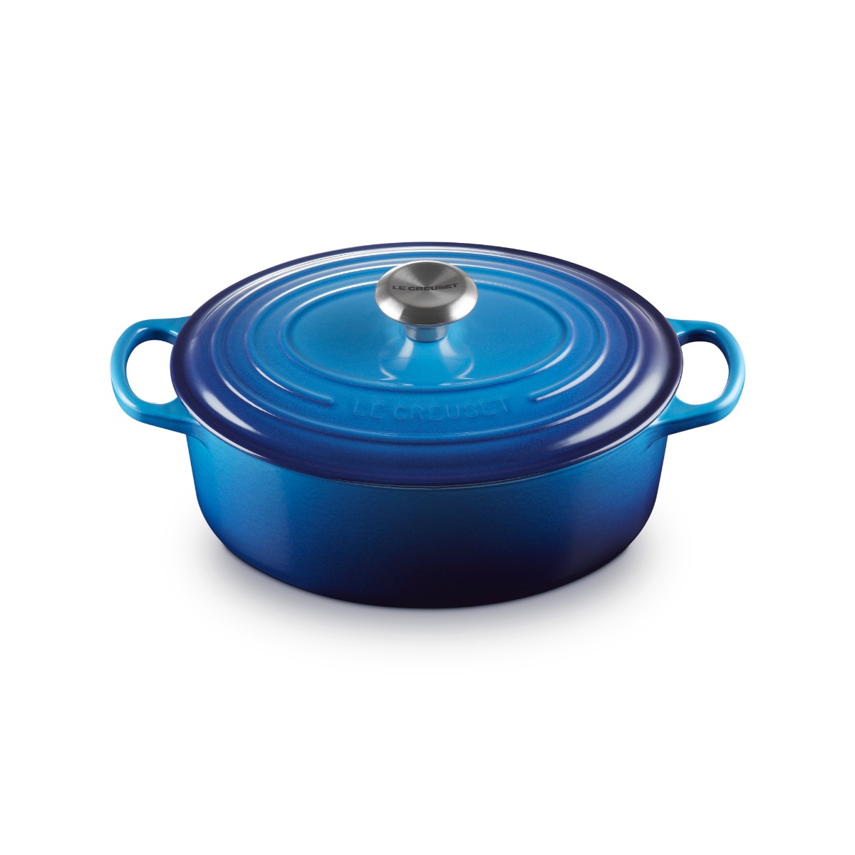 Le Creuset 27cm Cast Iron Oval Casserole - Azure