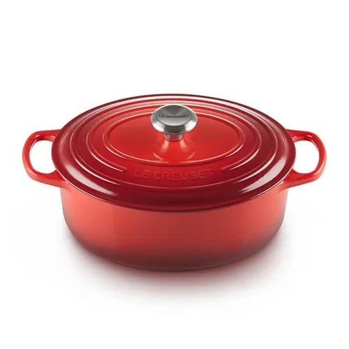 Le Creuset 21178290602430 29cm Signature Cast Iron Oval Casserole - Cerise