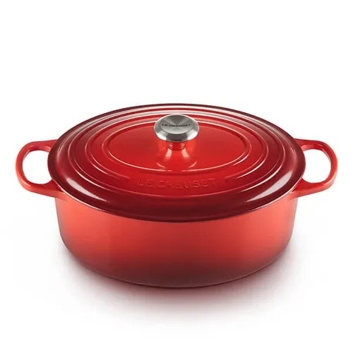Le Creuset Signature Cast Iron 31cm Oval Casserole - Cerise