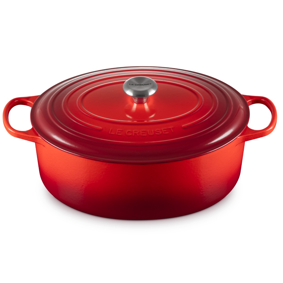 Le Creuset  35 cm Cast Iron Oval Casserole - Cerise