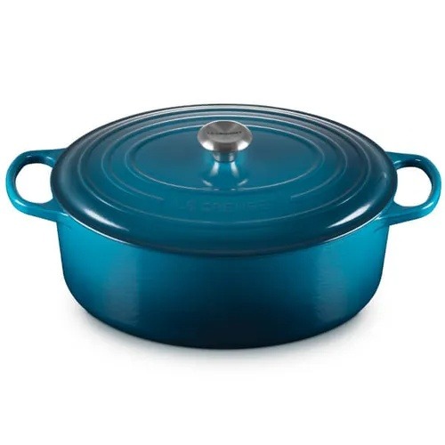 Le Creuset 21178356422430 Signature Cast Iron 35cm Oval Casserole Deep Teal