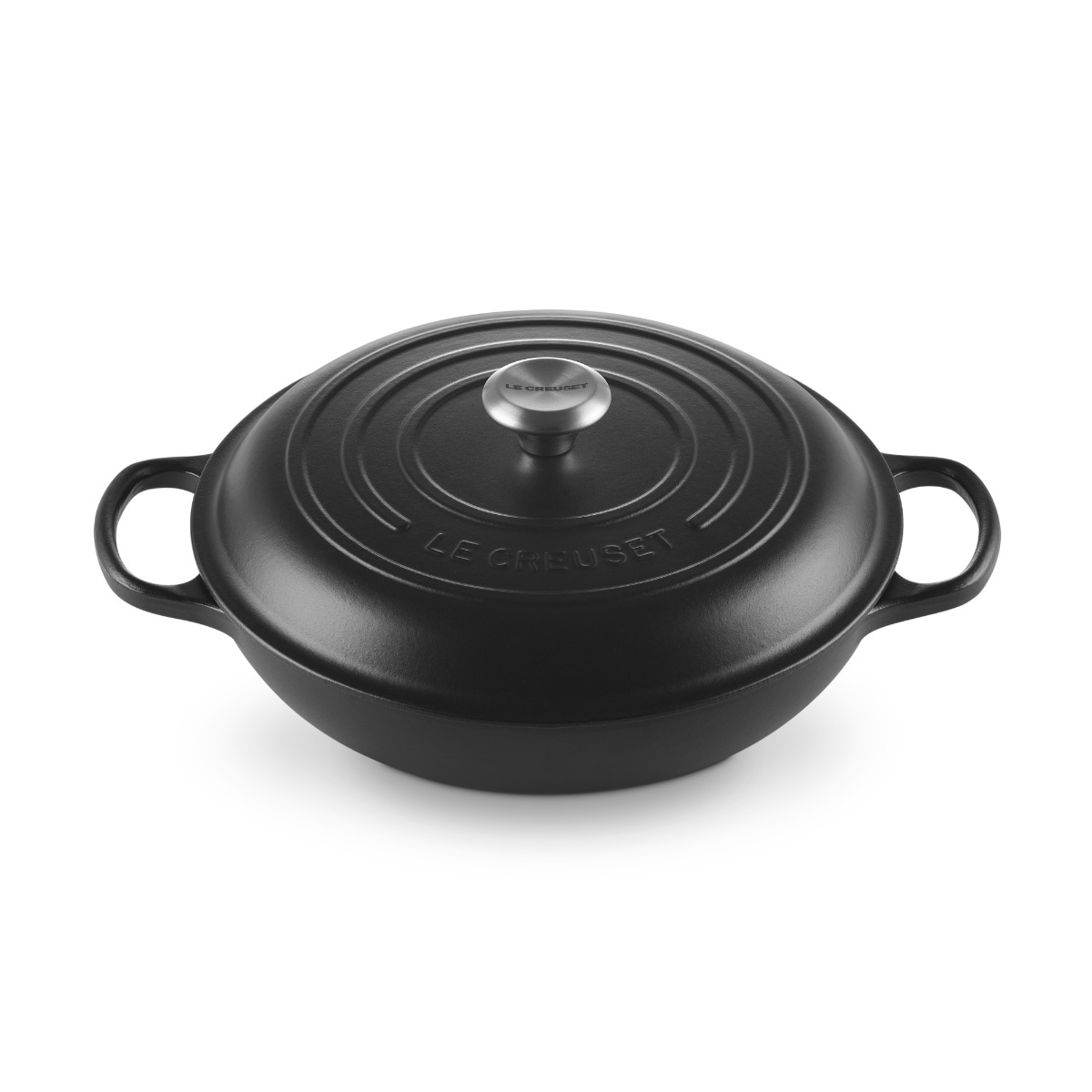 Le Creuset Signature Cast Iron 30cm Shallow Casserole -  Satin Black
