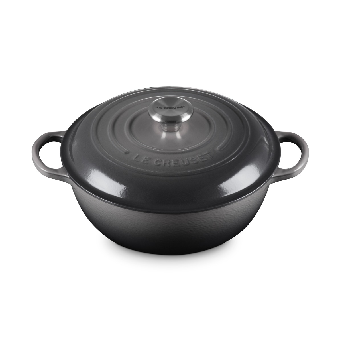 Le Creuset 21309264442430 26cm Signature Round Pot - Flint