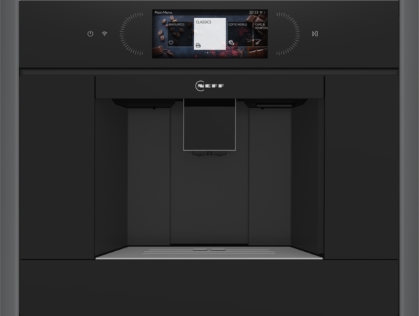 Neff CL4TT11G0 Compact 45cm Coffee Machine - Black with Graphite-Grey Trim 