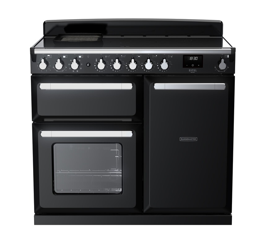 Rangemaster Estel Deluxe ESDL100EIPGBL/CM1 100cm Induction Range Cooker Black / Chrome