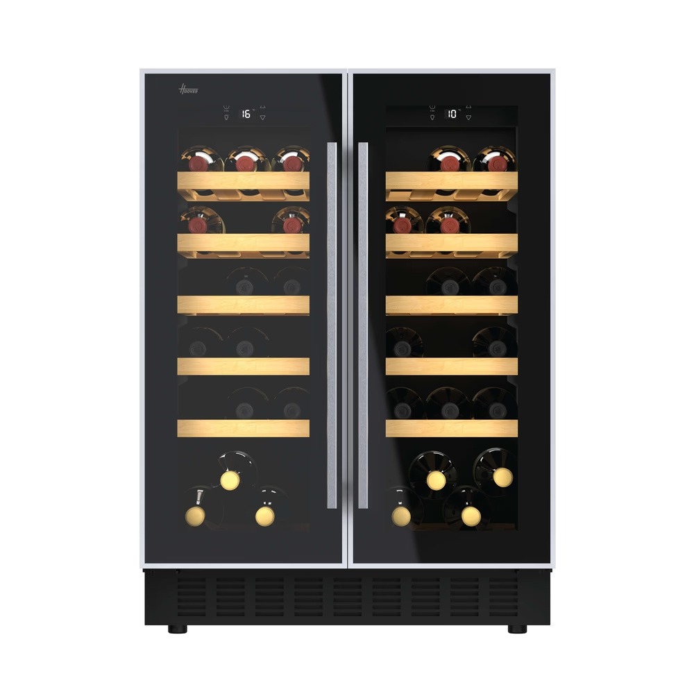 Hoover HWCB 60D UK Freestanding Wine Cooler 2 zones 38 bottles - Black