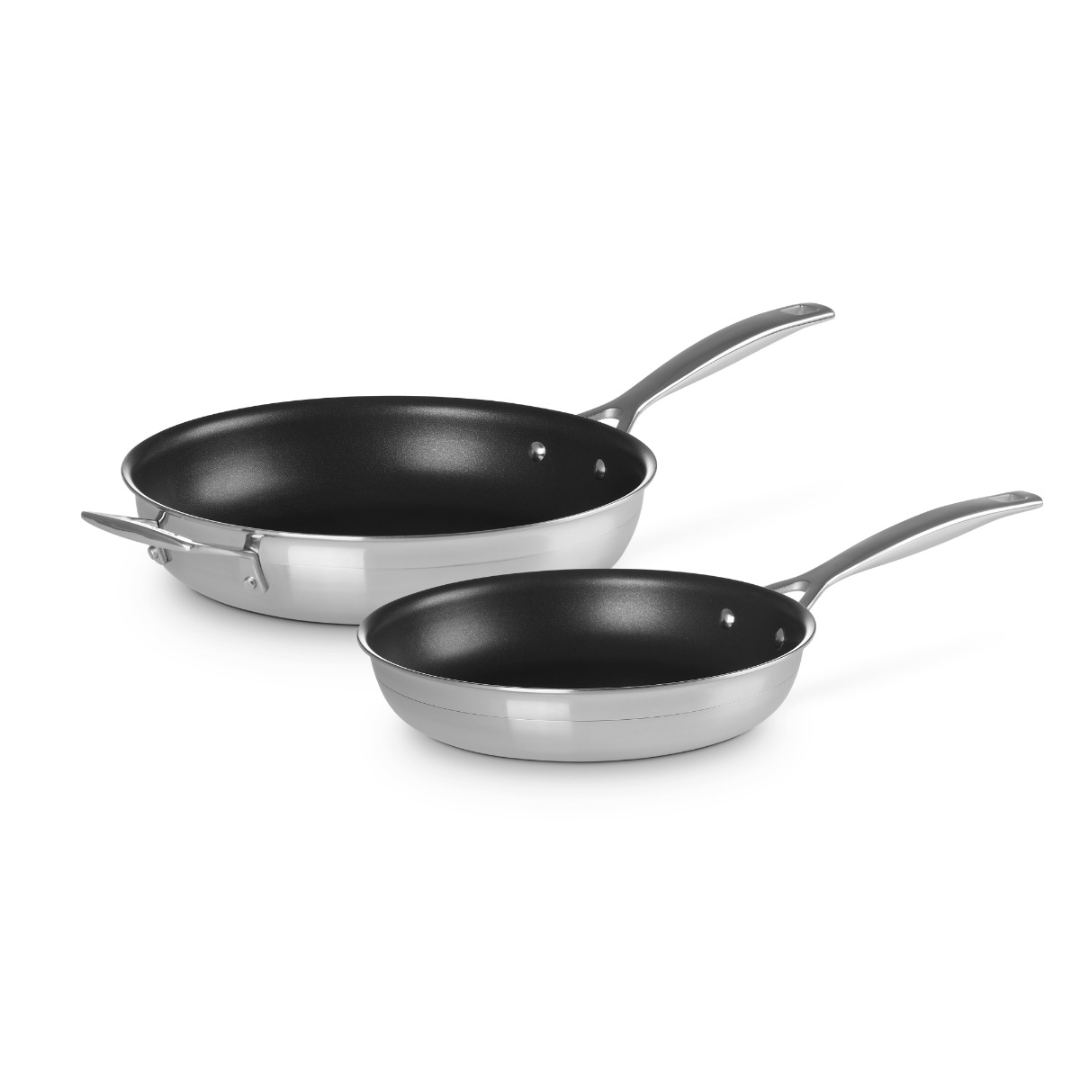 Le Creuset 3-ply Non-Stick 2-piece 24/28cm Frying Pan Set - Stainless Steel