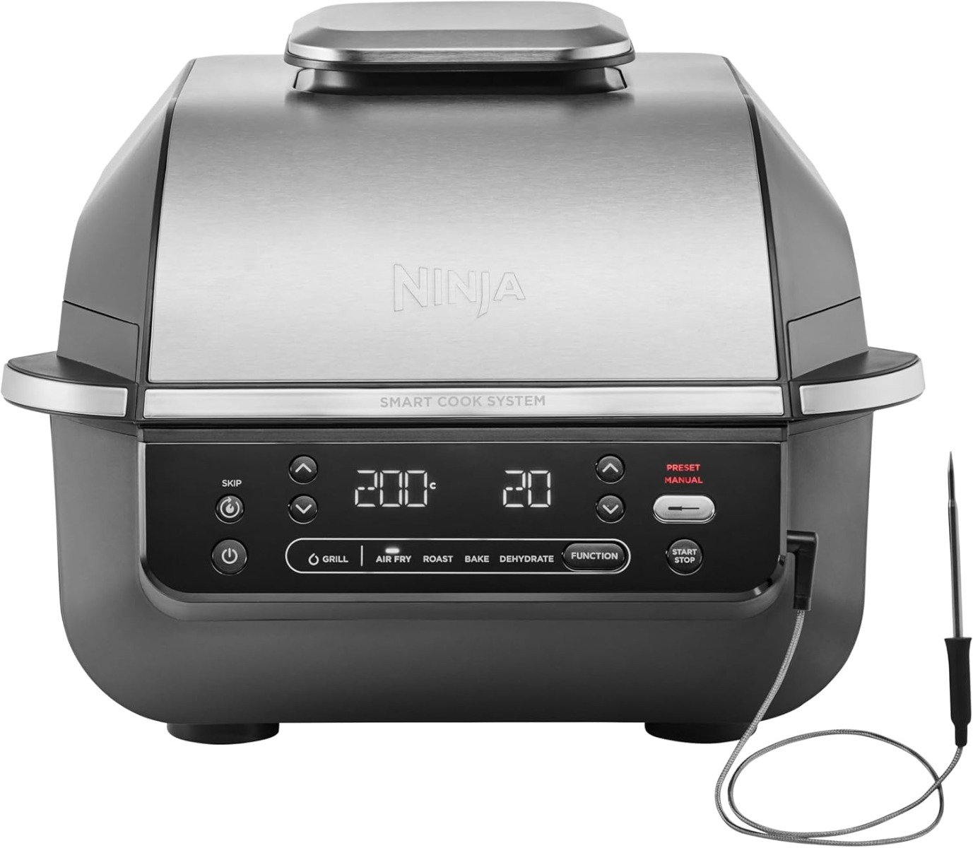 Ninja 5-in-1 EG351UK 5.7L Grill & Air Fryer - Black & Silver