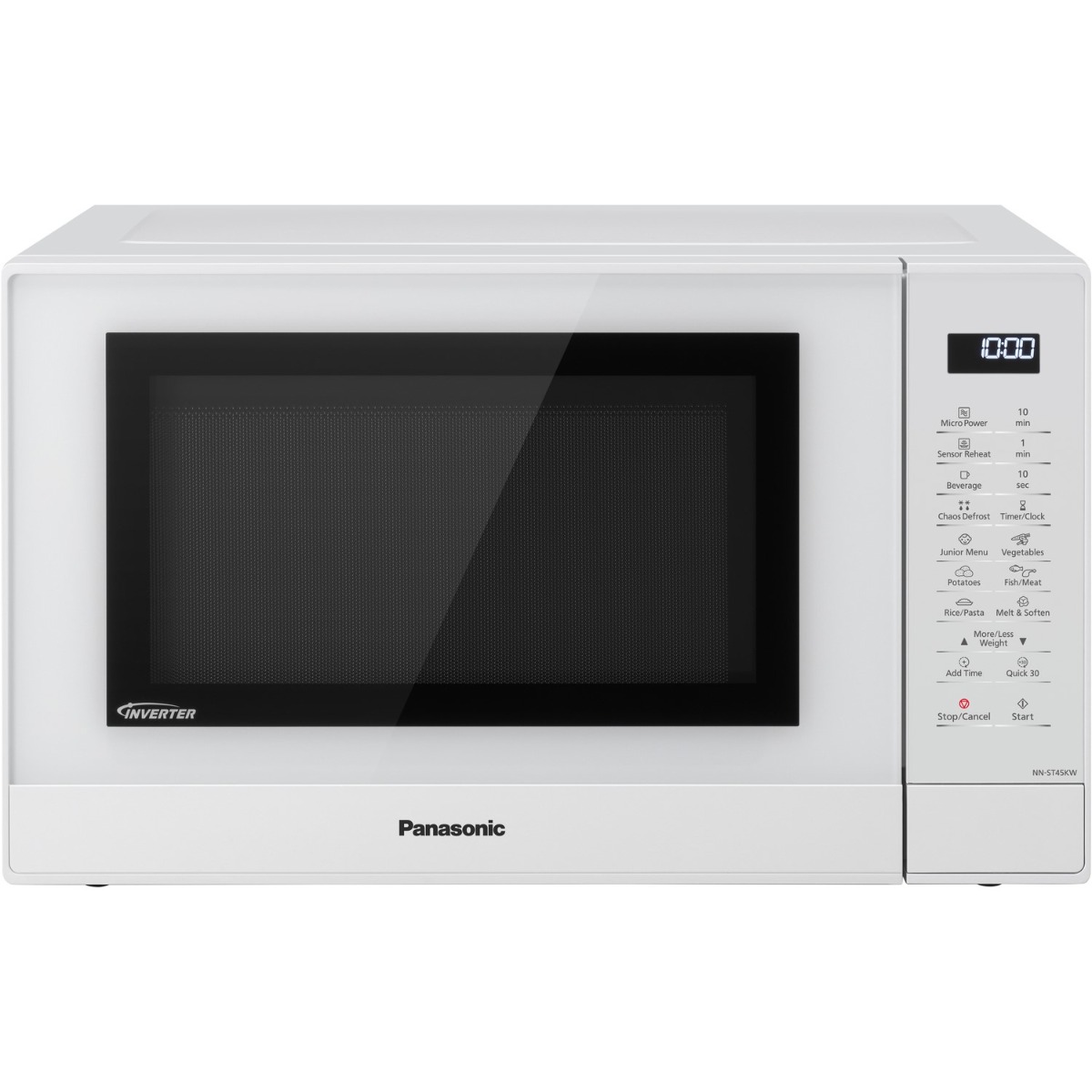 Panasonic NN-ST45KWBPQ PA450032L 1000W Compact Inverter Solo Microwave - White