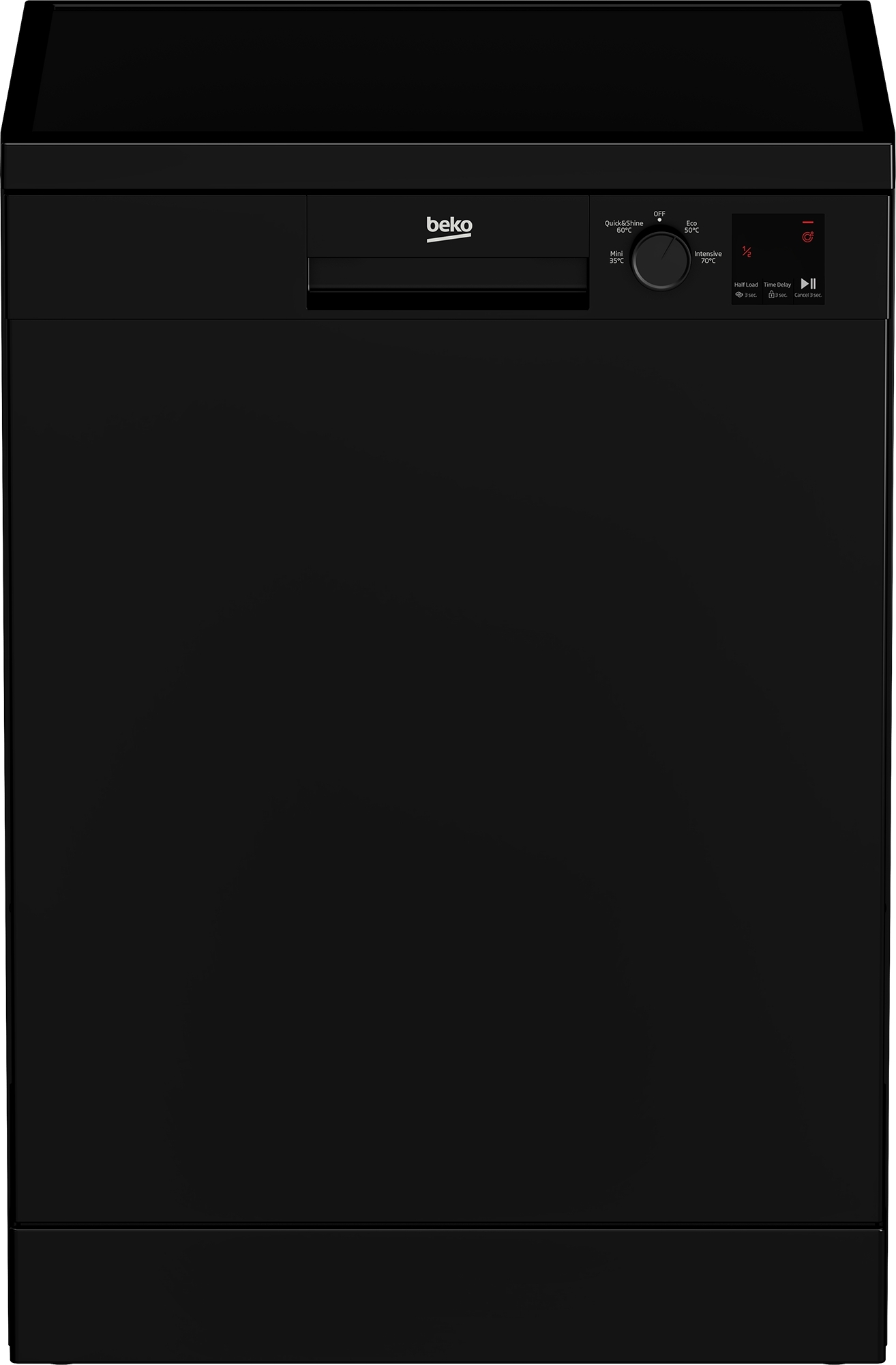 Beko DVN04320B 60cm Freestanding Dishwasher - Black