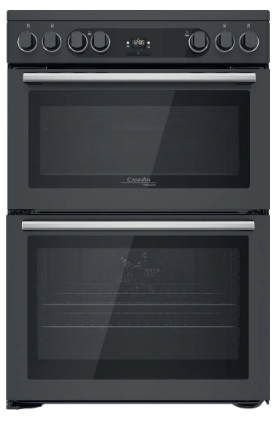 Hotpoint CD67V9H2CA/UK Electric Freestanding 60cm Double Cooker Dark Grey