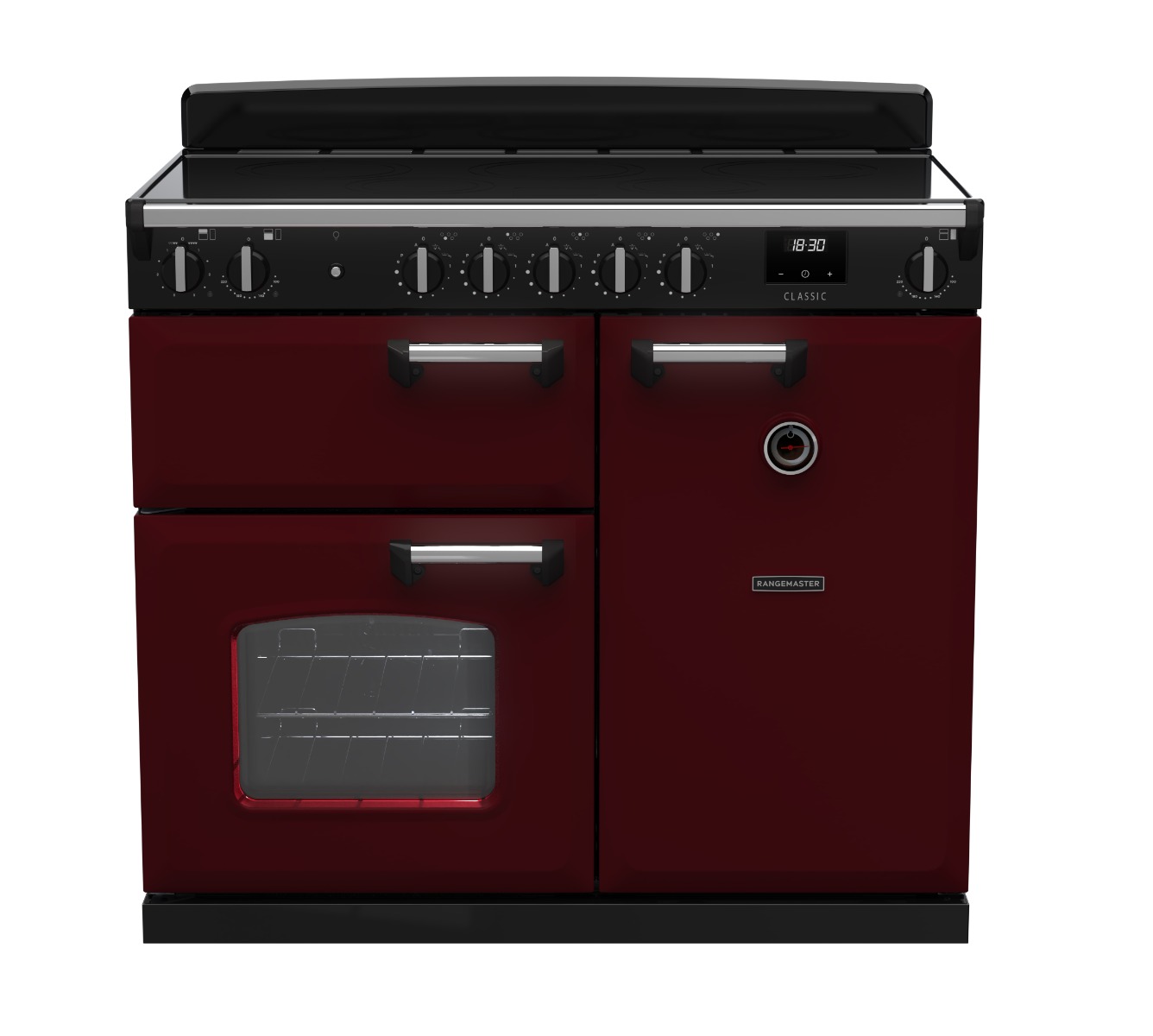 Rangemaster CL100EIPBOR/CM1 Classic 100cm Induction Range Cooker - Bordeaux