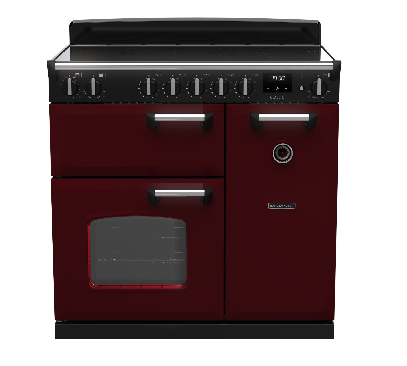 Rangemaster CL90EIPBOR/CM1 Classic 90cm Induction Rangecooker - Bordeaux