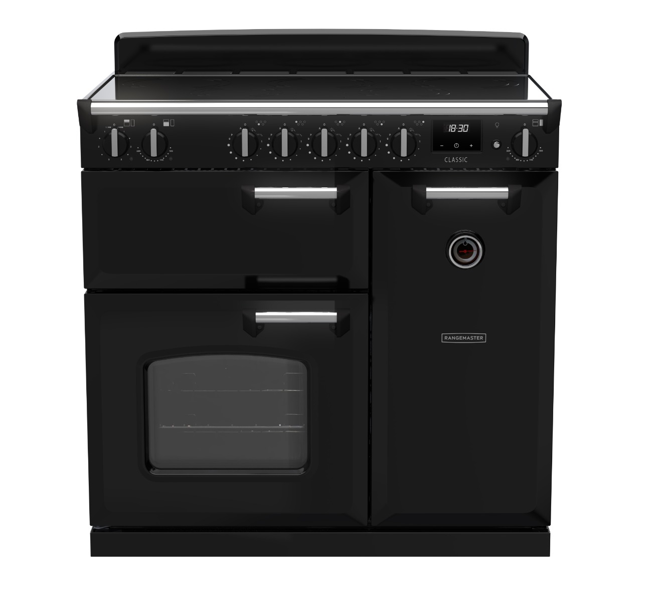 Rangemaster CL90EIPGBL/CM1 Classic 90cm Induction Rangecooker - Black