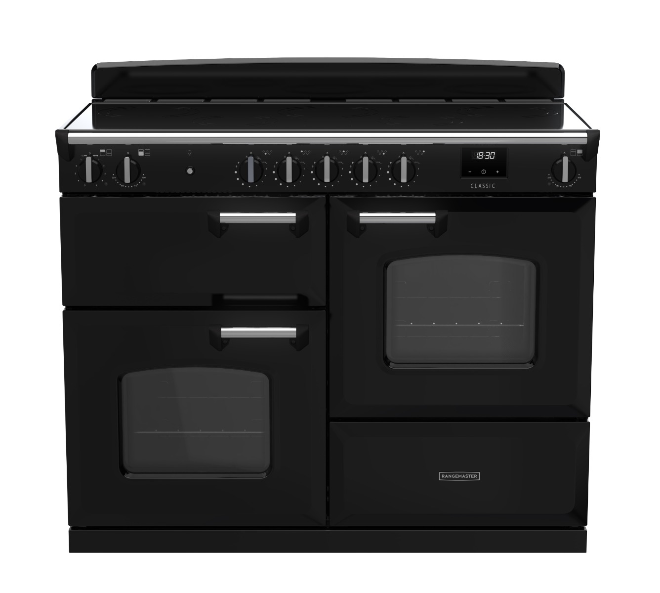 Rangemaster CLO110EIPGBL/CM1 Classic 110cm Induction Range Cooker - Black
