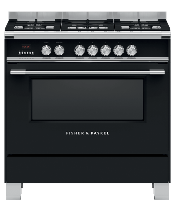 Fisher PaykellOR90SCG4B1 90cm Dual Fuel Range Cooker Black