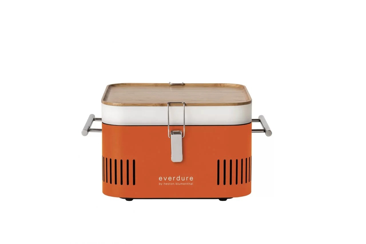 Everdure HBCUBEOGB Cube Charcoal Portable BBQ - Orange 