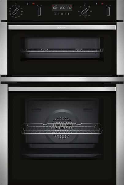 Neff U2ACM7HH0B Built In Double Oven Pyrolytic-Stainless Steel *Display Model*