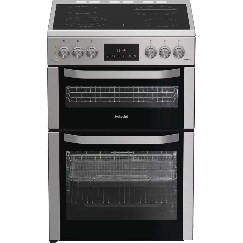 Hotpoint HDE6VDCASX 60cm Electric Cooker with Ceramic Hob - Stainless Steel