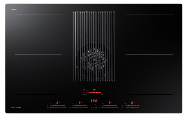 Samsung NZ84T9747VK/UR Infinite Range Combi Hob With Recirculation Built-In Extractor Fan