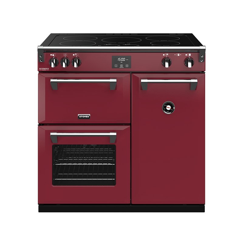 *Display Model* Stoves RCHDXS900EICBCRE Richmond Deluxe 90cm Induction Colour Boutique Range Cooker - Chilli Red