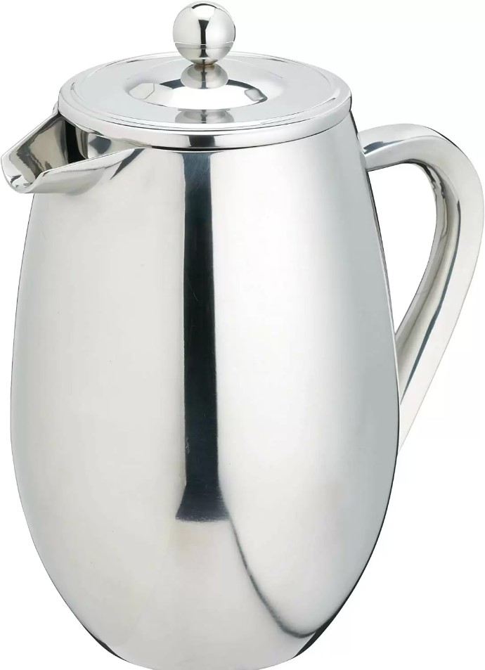 Kitchen Craft KCLXDBLSS8CP Double Walled Cafetiere 8 Cup 