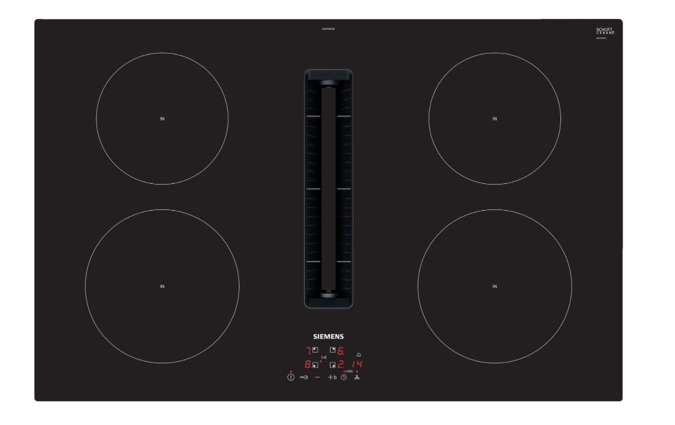 *Display Model* Siemens EH811BE15E 80cm Induction Air Venting Hob - Black Glass