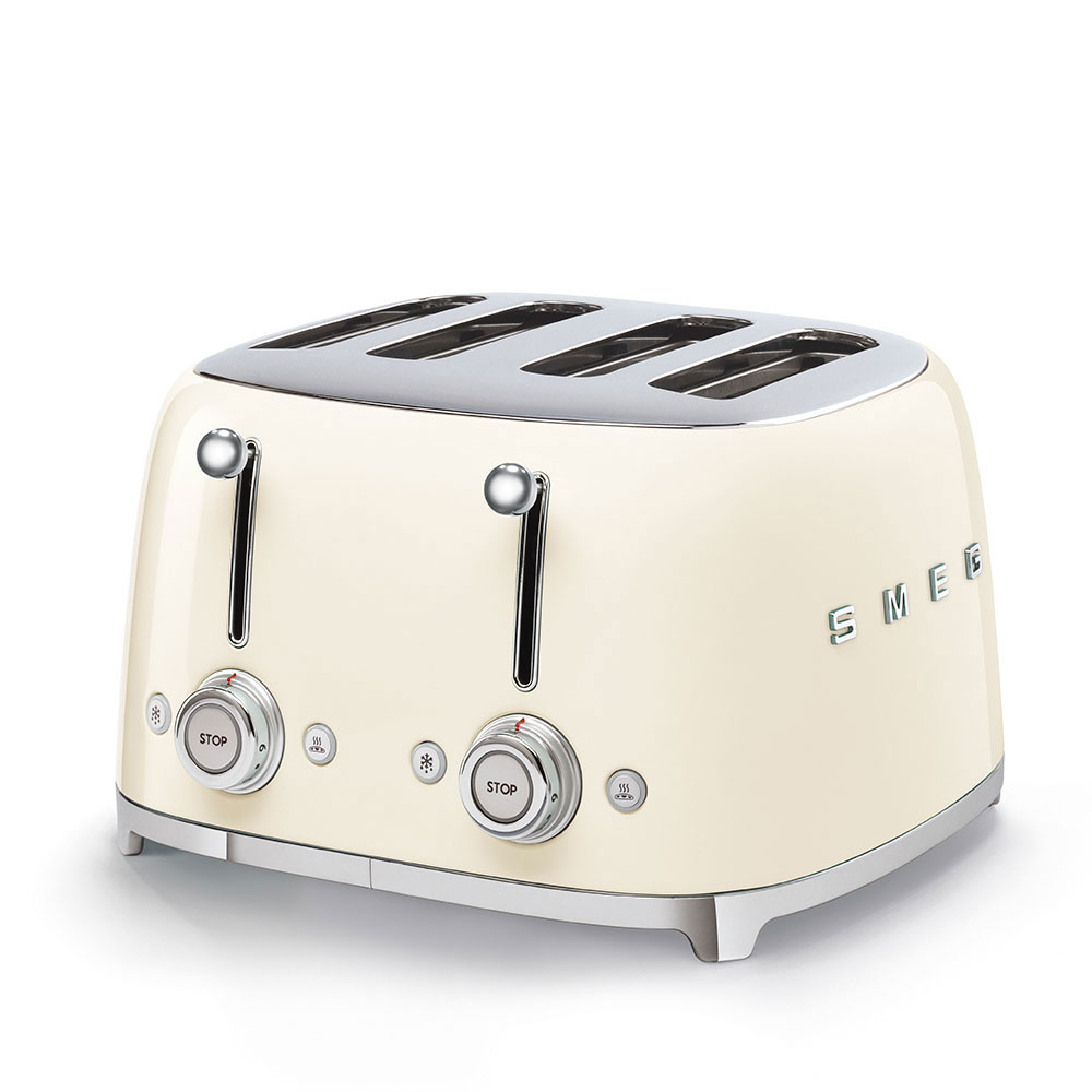 Smeg TSF03CRUK 50s Retro Style 4-Slice Toaster - Cream