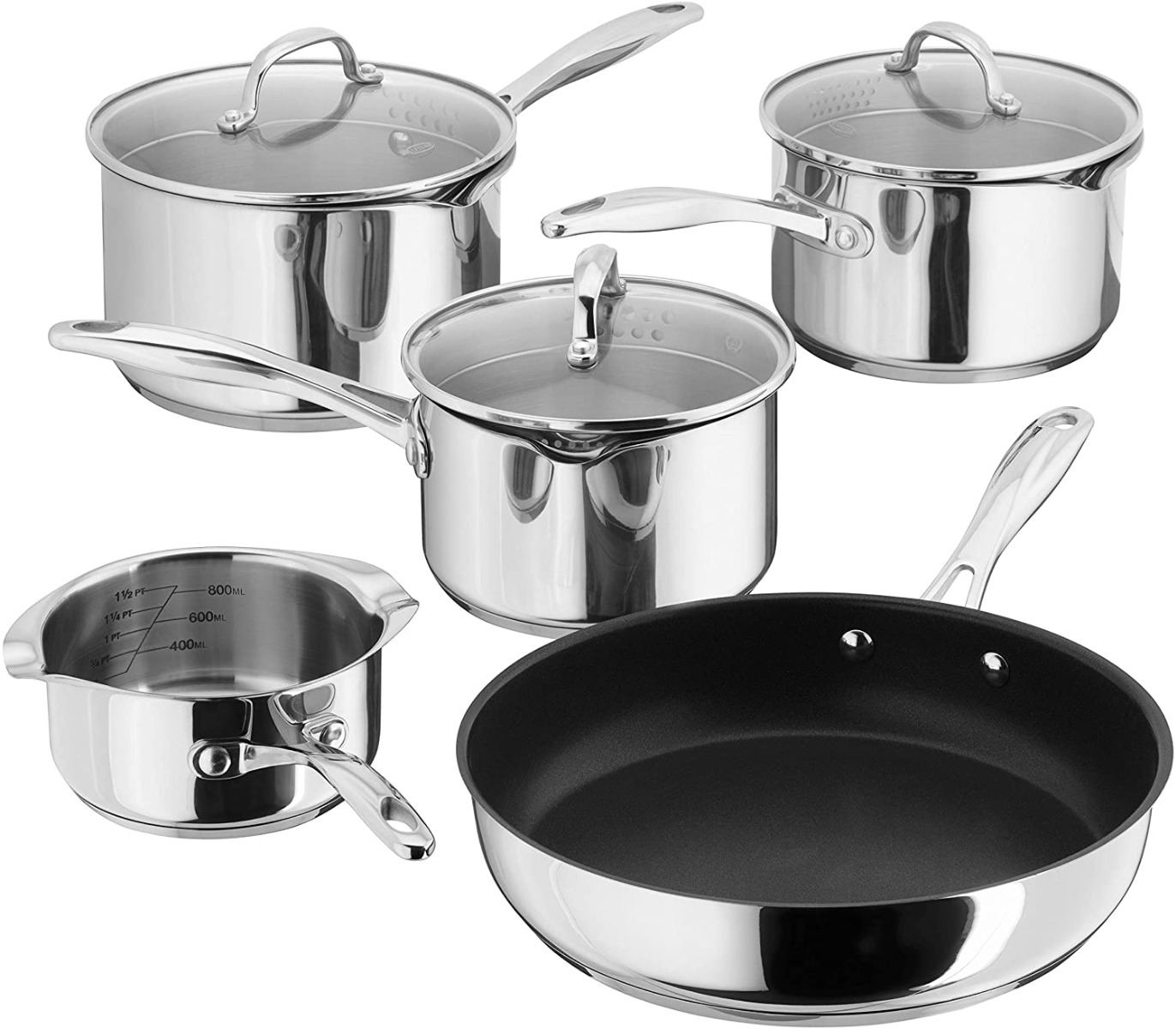 Stellar S7C1D 7000 5 Piece Draining Saucepan Set 