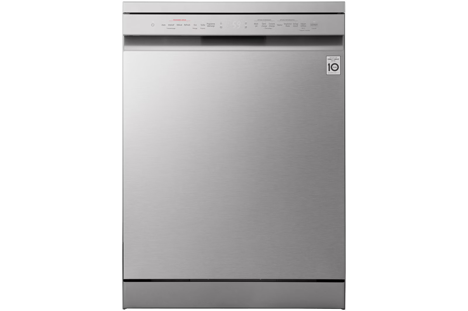 Lg DF243FVS 14 Place Setting TrueSteam Full Size Freestanding Dishwasher - Silver 