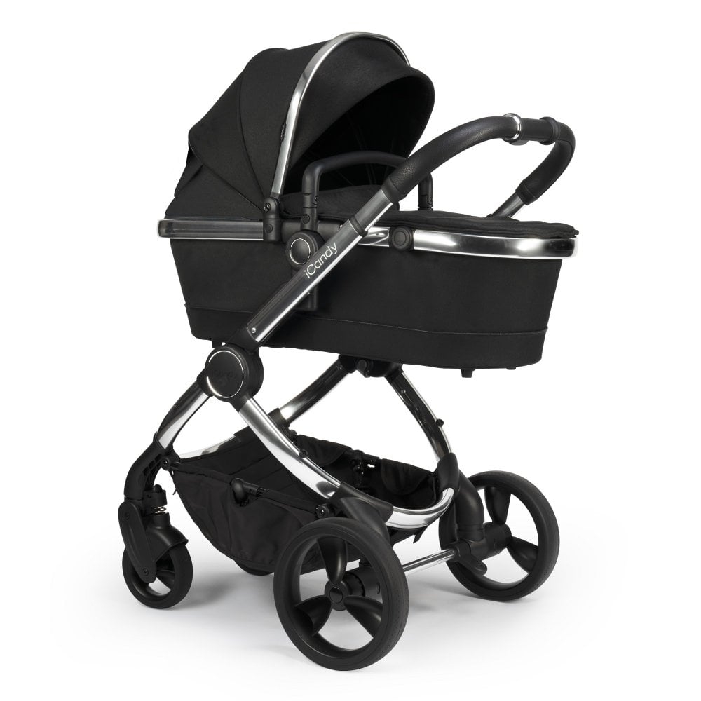 *Clearance Stock* iCandy IC2236 Peach Pushchair and Carrycot - Chrome Black Twill