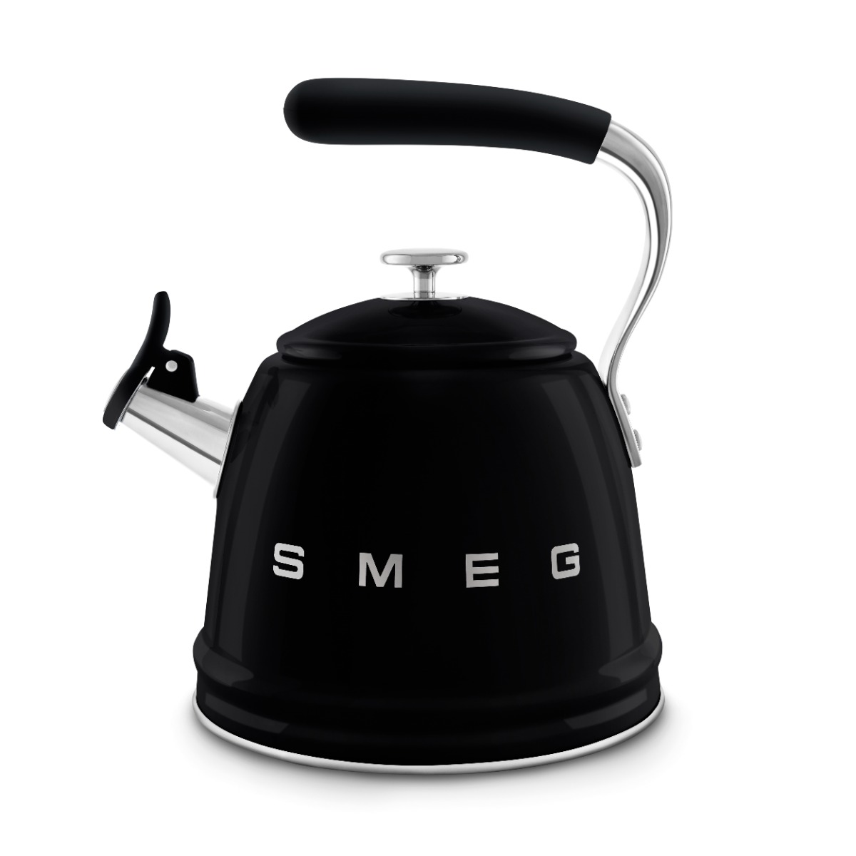 Smeg WKF01BL 50s Style Stovetop Whistling Kettle - Black 