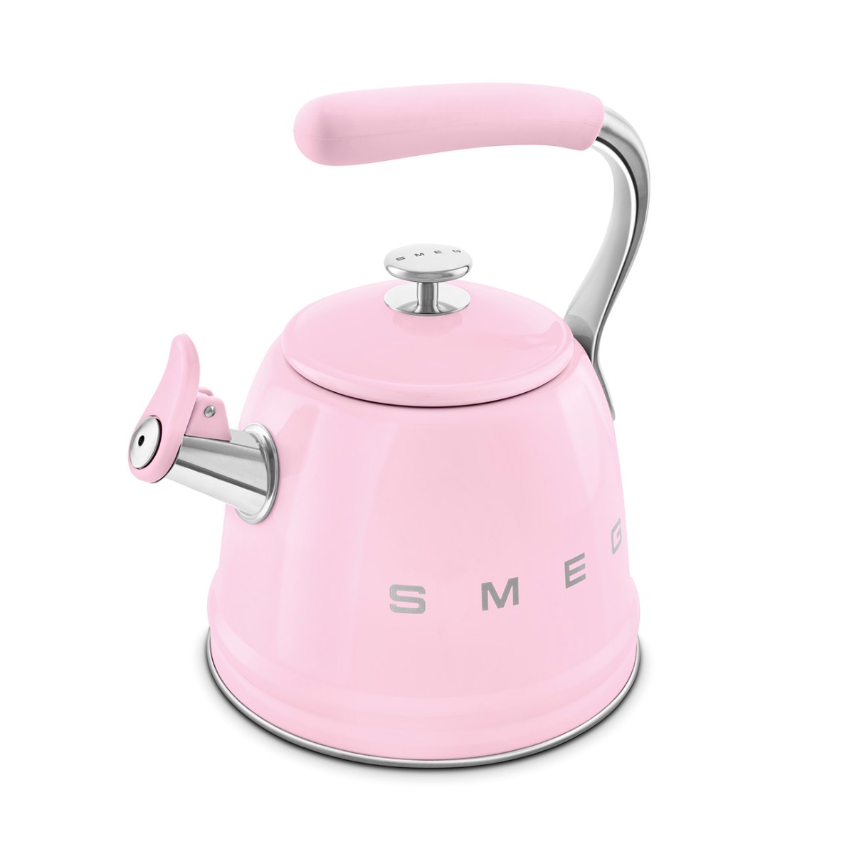 Smeg WKF01PK 50s Style Stovetop Whistling Kettle - Pink 