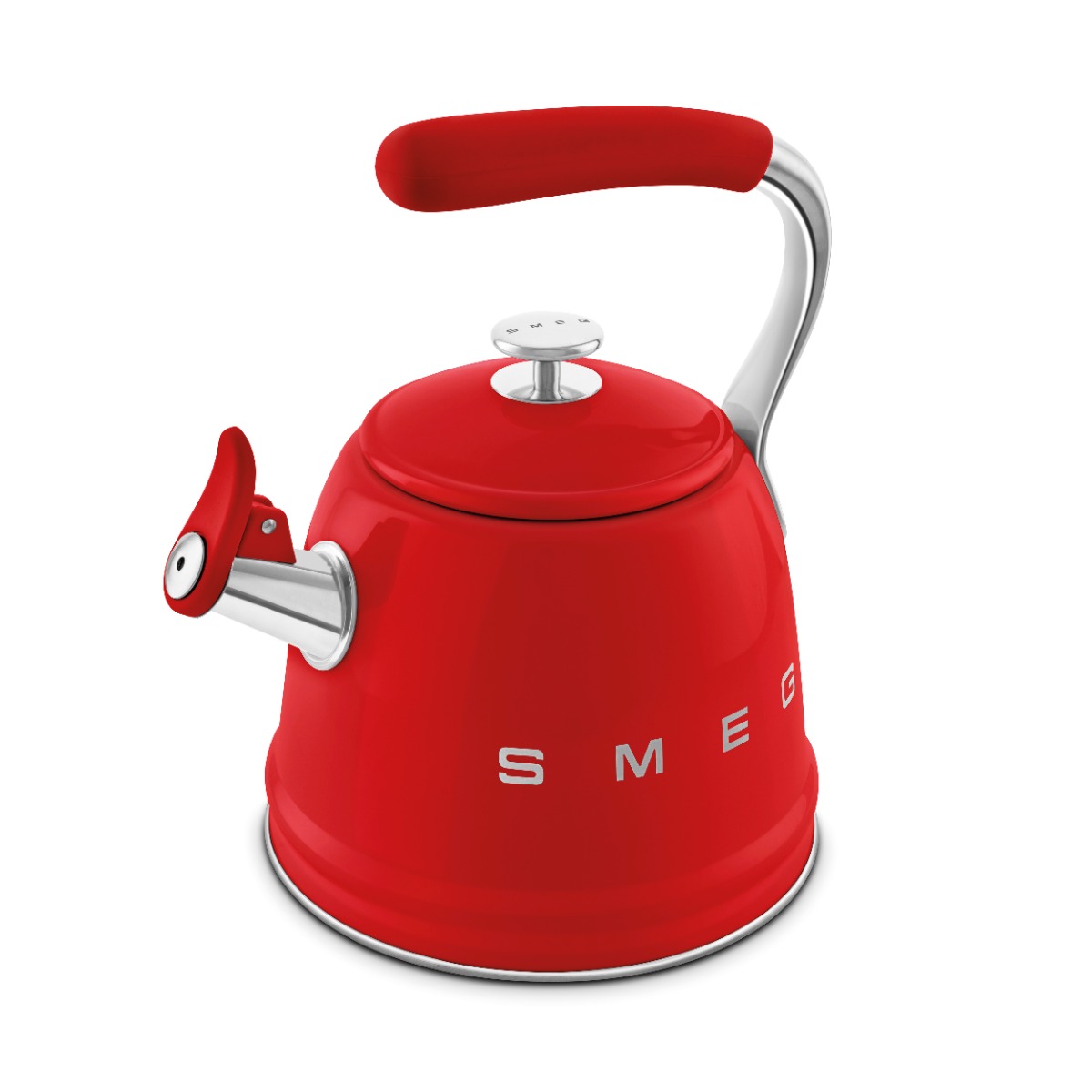 Smeg WKF01RD Red 50s Style Stovetop Whistling Kettle