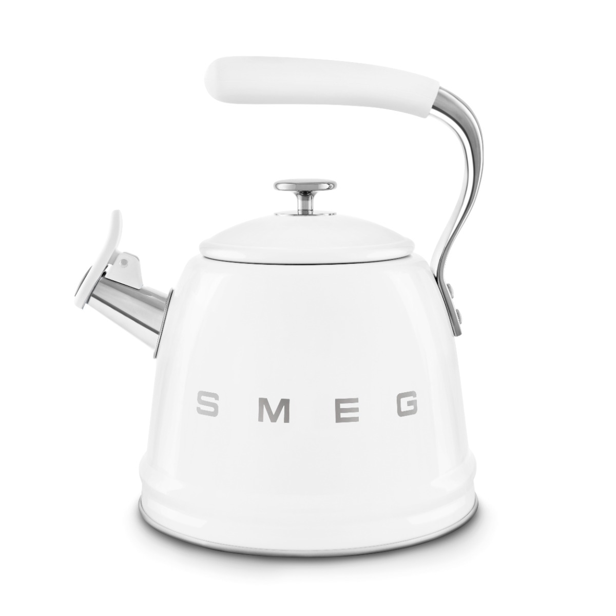 Smeg WKF01WH White 50s Style Stovetop Whistling Kettle