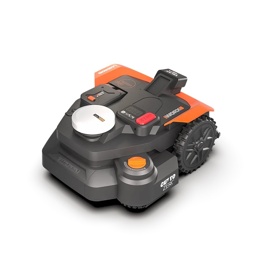 Worx WR318E Landorid Vision Cloud 1800m2 Robotic Lawn Mowers - Orange/Black